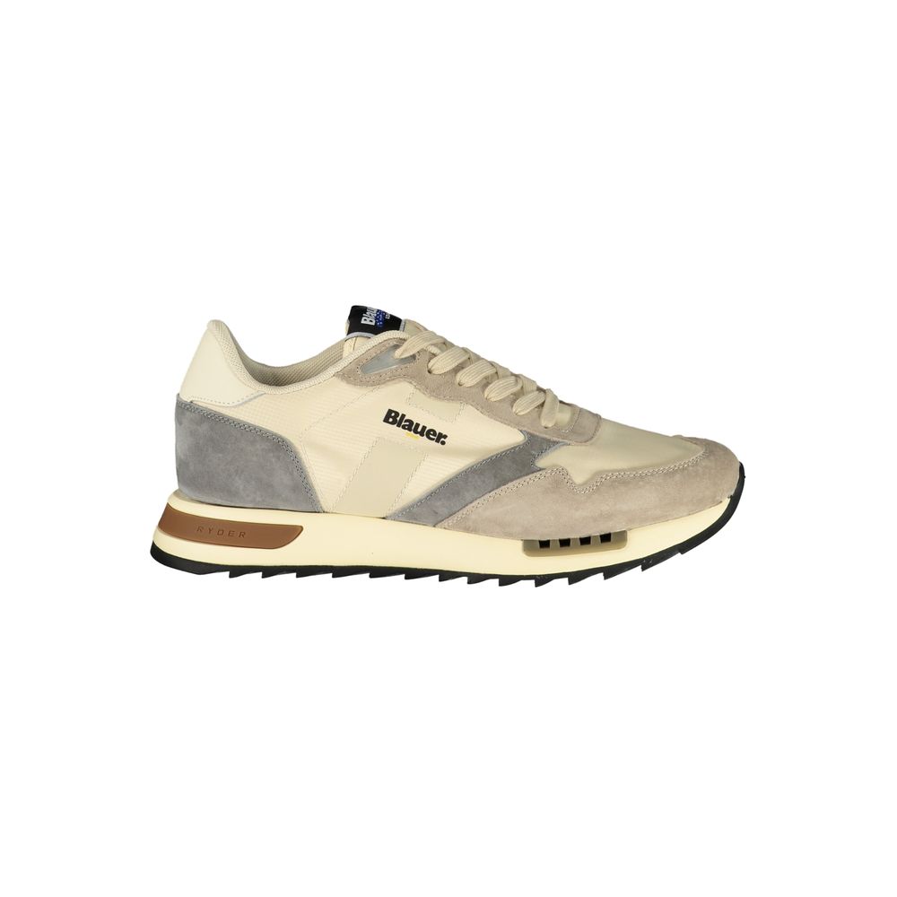 Blauer Beige Polyester Men's Sneaker