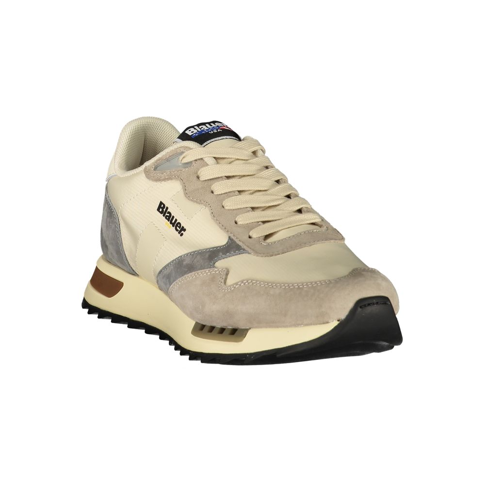 Blauer Beige Polyester Men's Sneaker