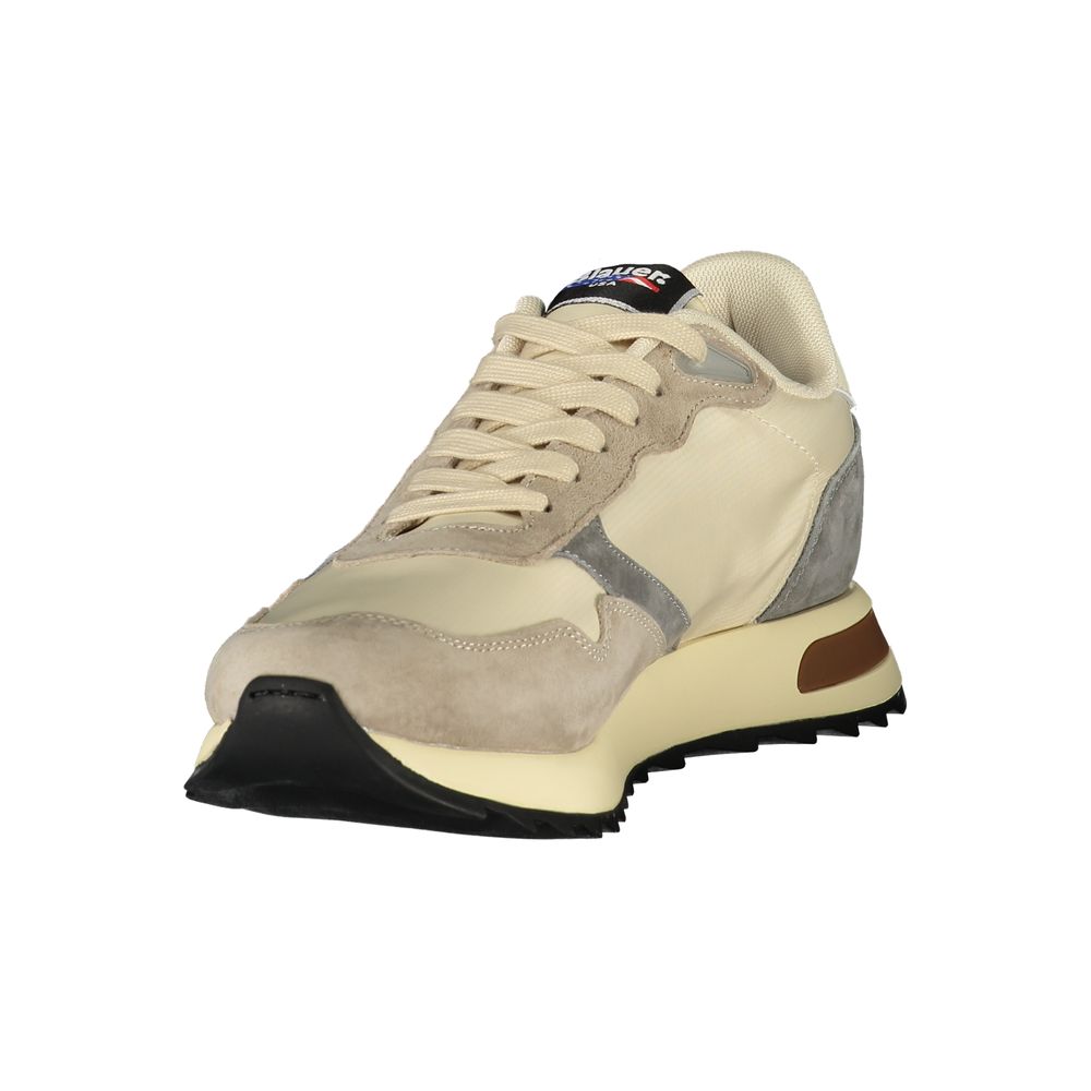 Blauer Beige Polyester Men's Sneaker