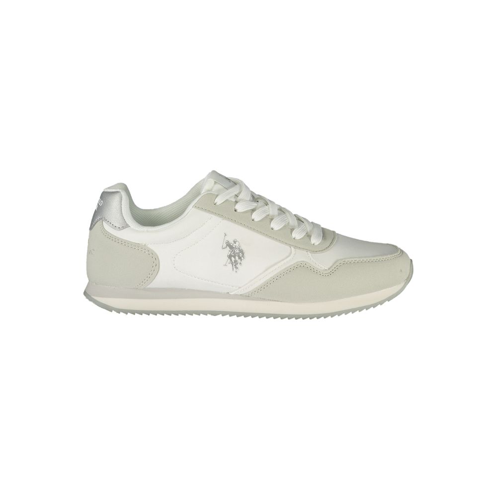 U.S. POLO ASSN. Damen-Sneaker aus weißem Polyurethan