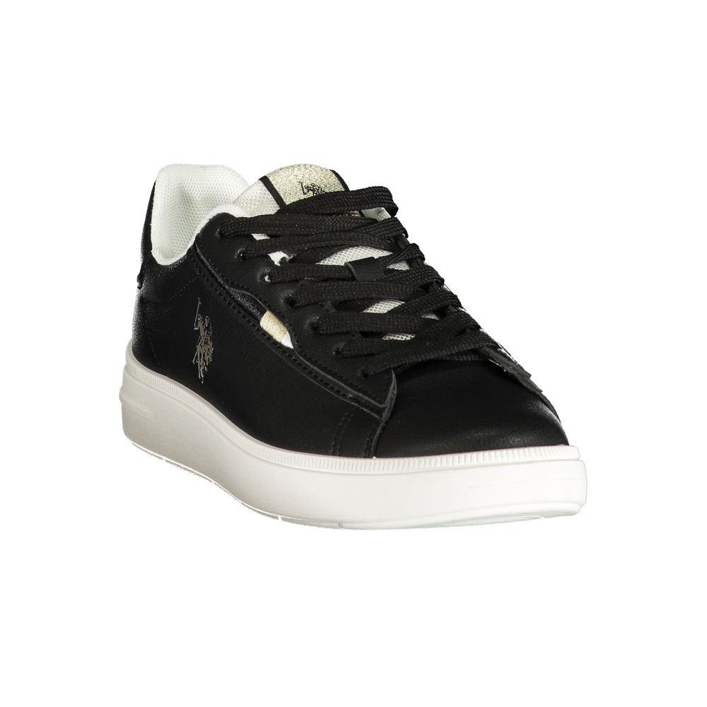 U.S. POLO ASSN. Schwarze Polyester-Damen-Sneaker
