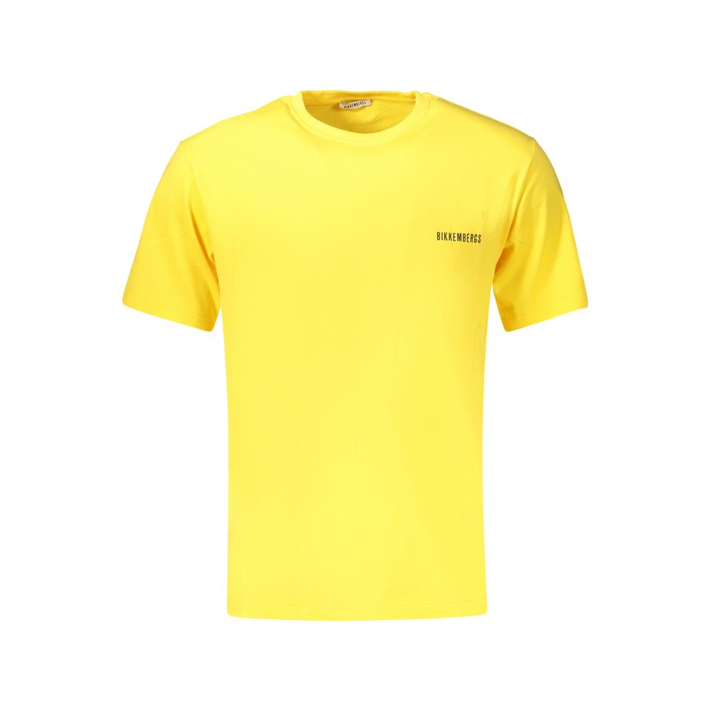 Bikkembergs gelbes Baumwoll-T-Shirt