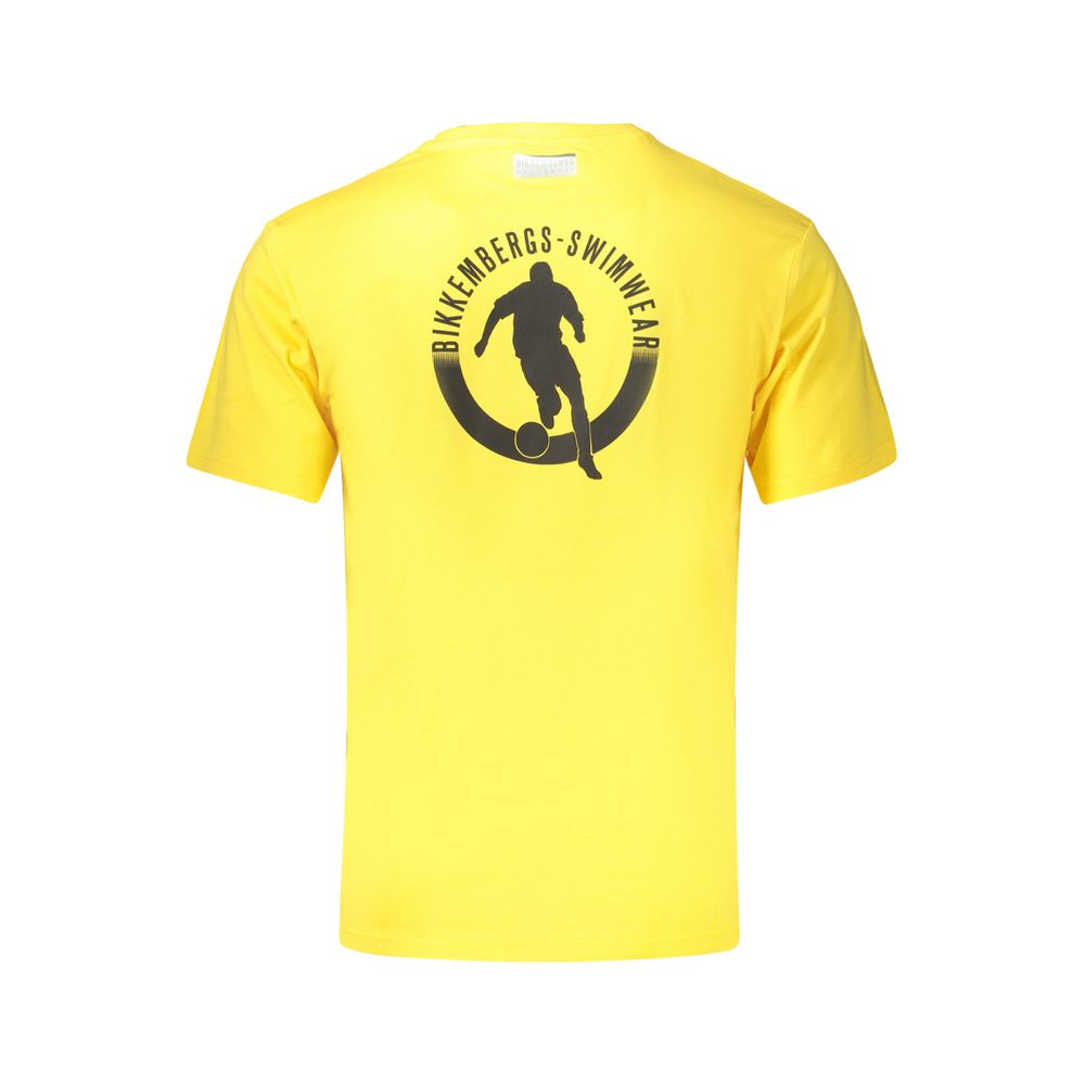 Bikkembergs gelbes Baumwoll-T-Shirt