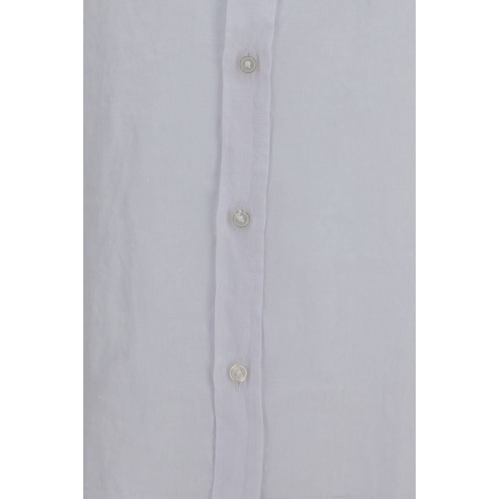 Hugo Boss Black White Linen Shirt