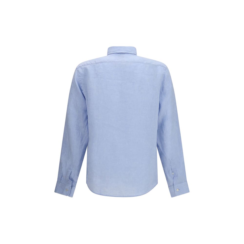 Hugo Boss Black Blue Linen Shirt