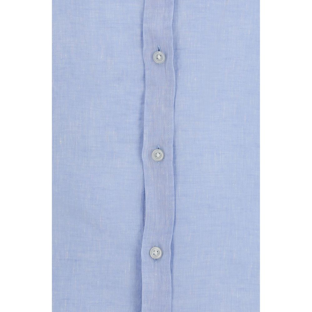 Hugo Boss Black Blue Linen Shirt