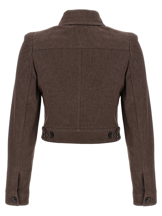 Max Mara Brown Cotton Blazer