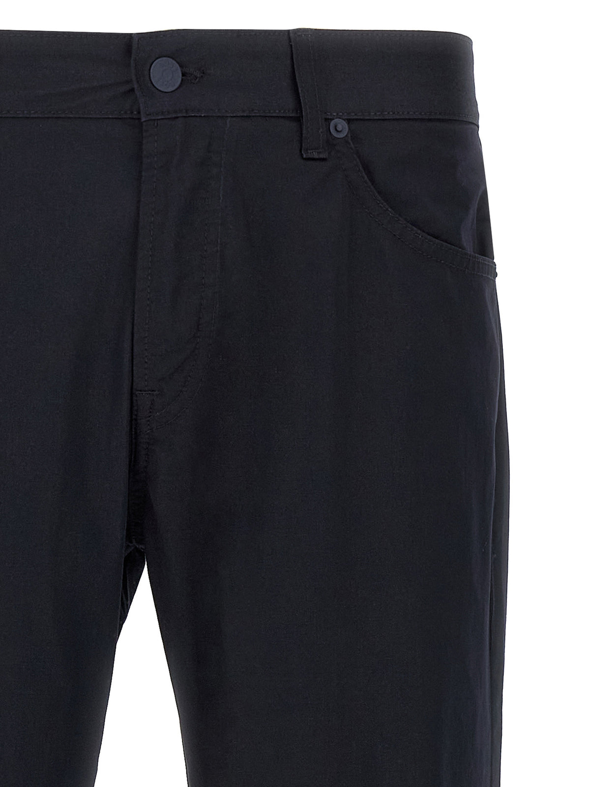 Hugo Boss Re Maine Blue Cotton Casual Trousers