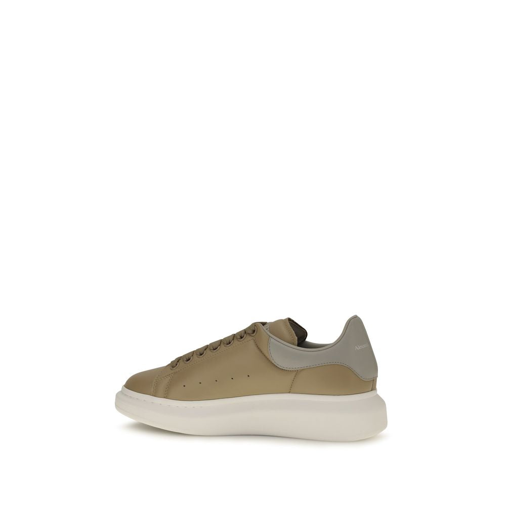 Alexander McQueen Beige Leather Platform Sneakers