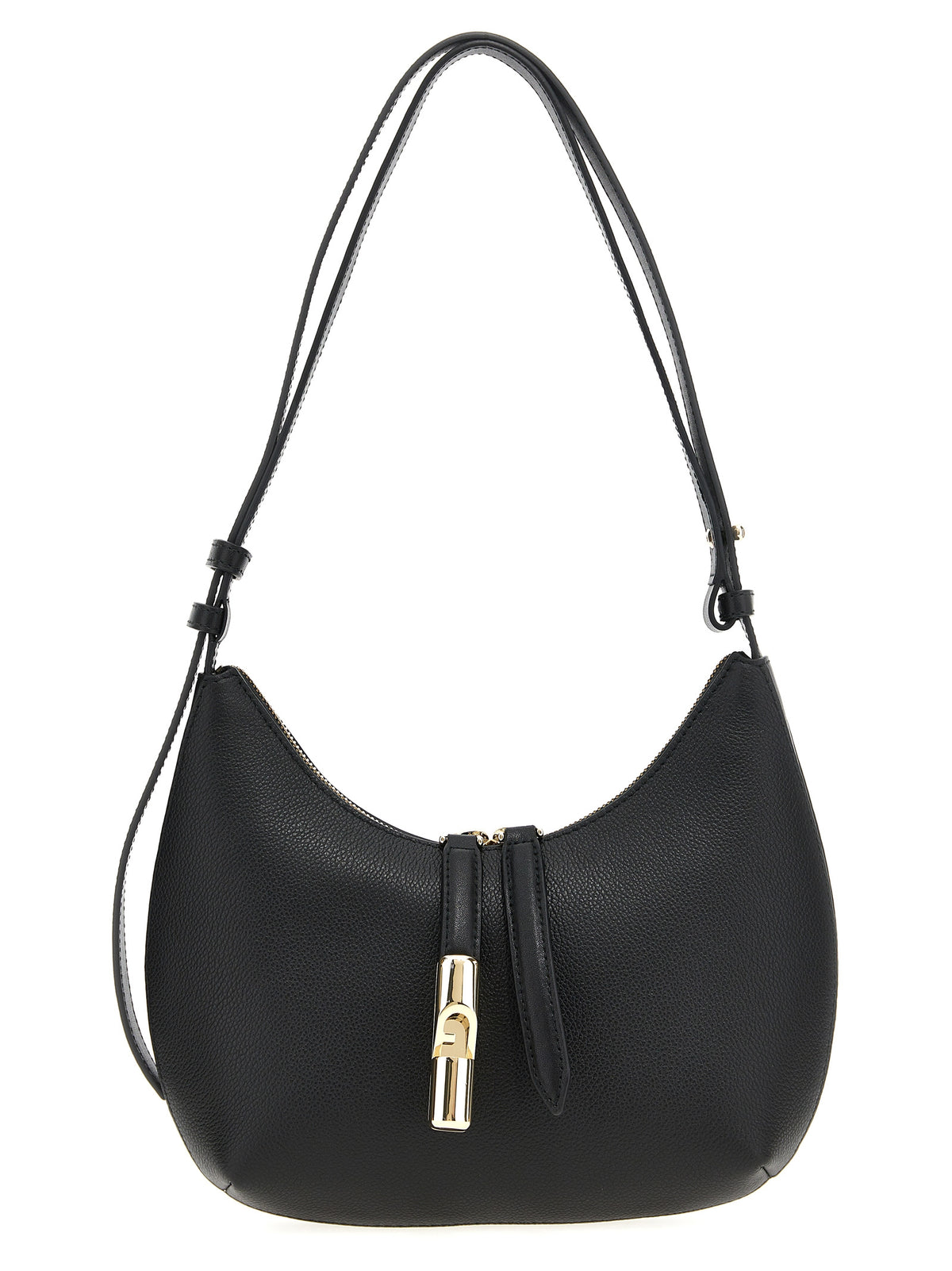 Furla Schultertasche aus schwarzem Leder