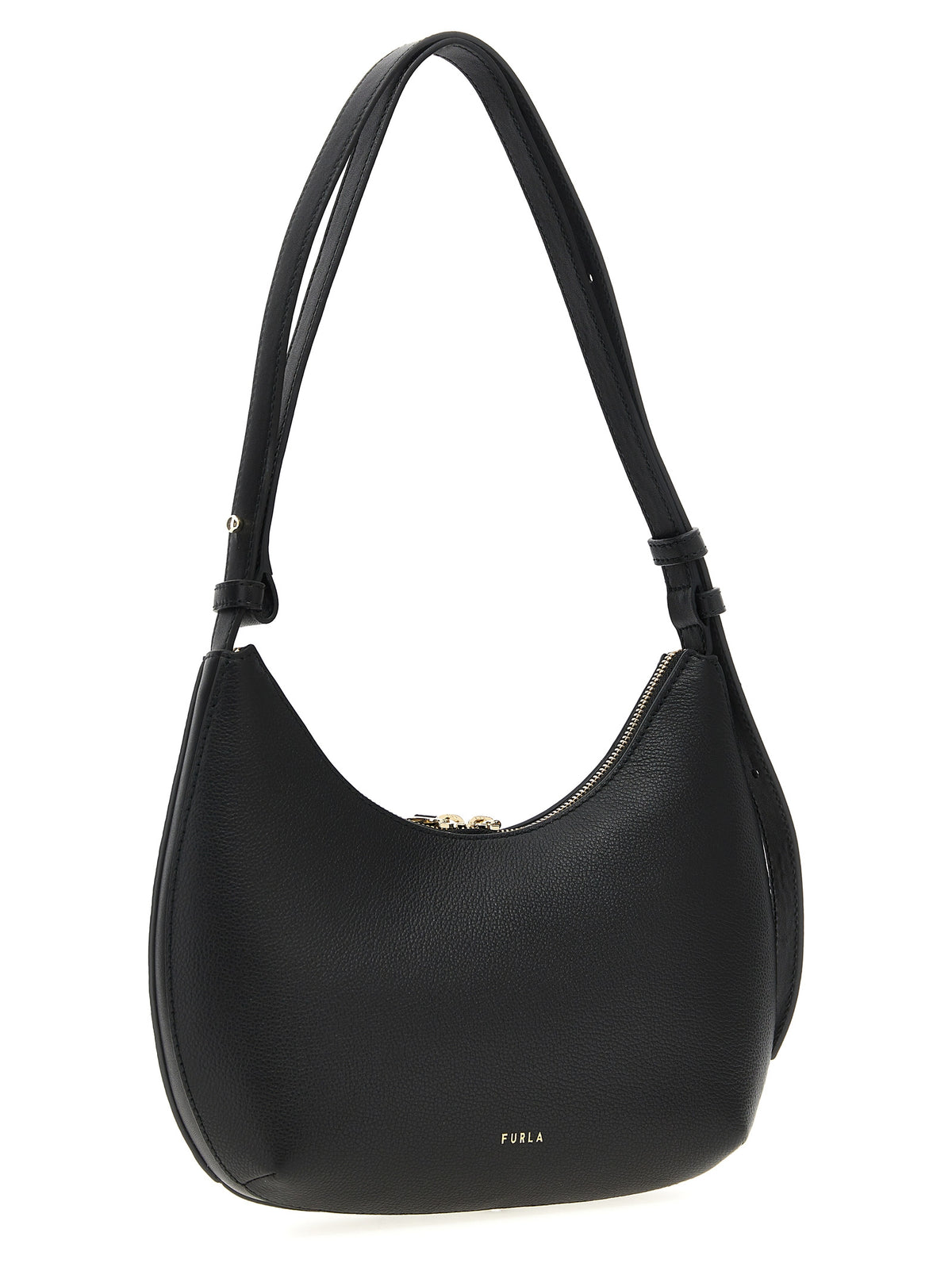 Furla Schultertasche aus schwarzem Leder