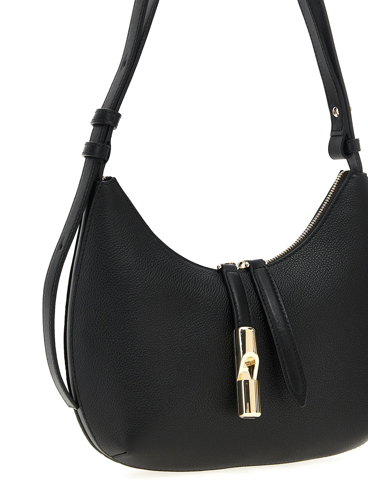 Furla Schultertasche aus schwarzem Leder