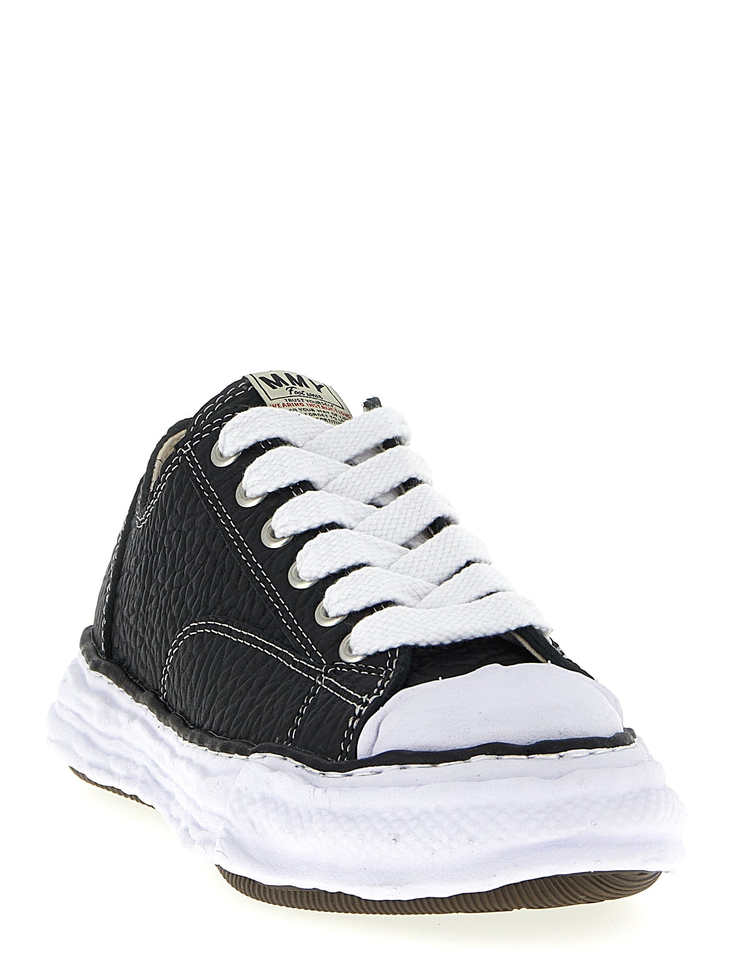 Maison Mihara Yasuhiro Zweifarbige Sneakers aus Rindsleder