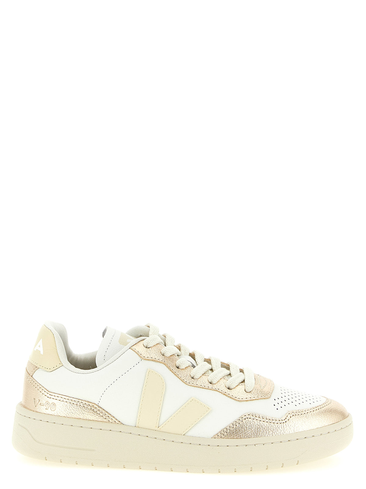Veja Gold Echtleder-Sneaker mit niedrigem Schaft