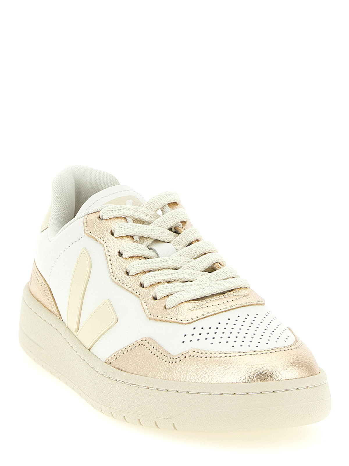 Veja Gold Echtleder-Sneaker mit niedrigem Schaft