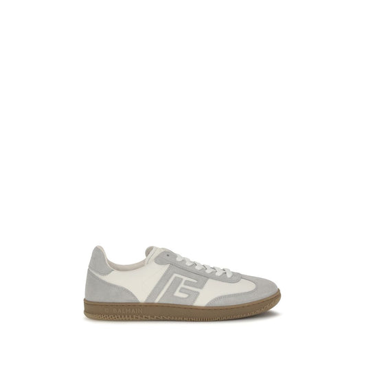 Balmain Weiße Kalbsleder Bos Taurus Athletic Sneakers
