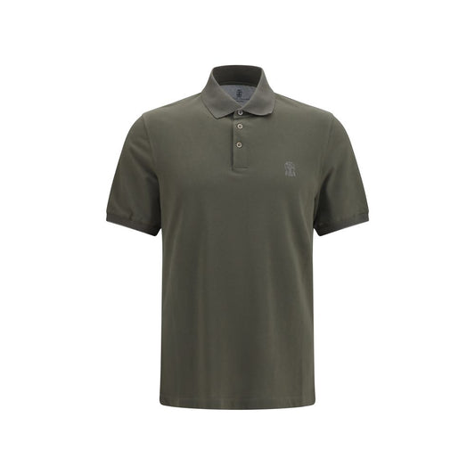 Brunello Cucinelli Bicolor Men's Polo Shirt