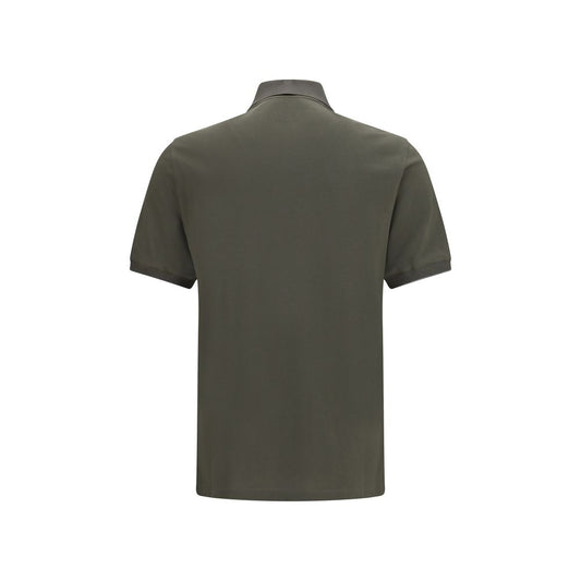 Brunello Cucinelli Bicolor Men's Polo Shirt