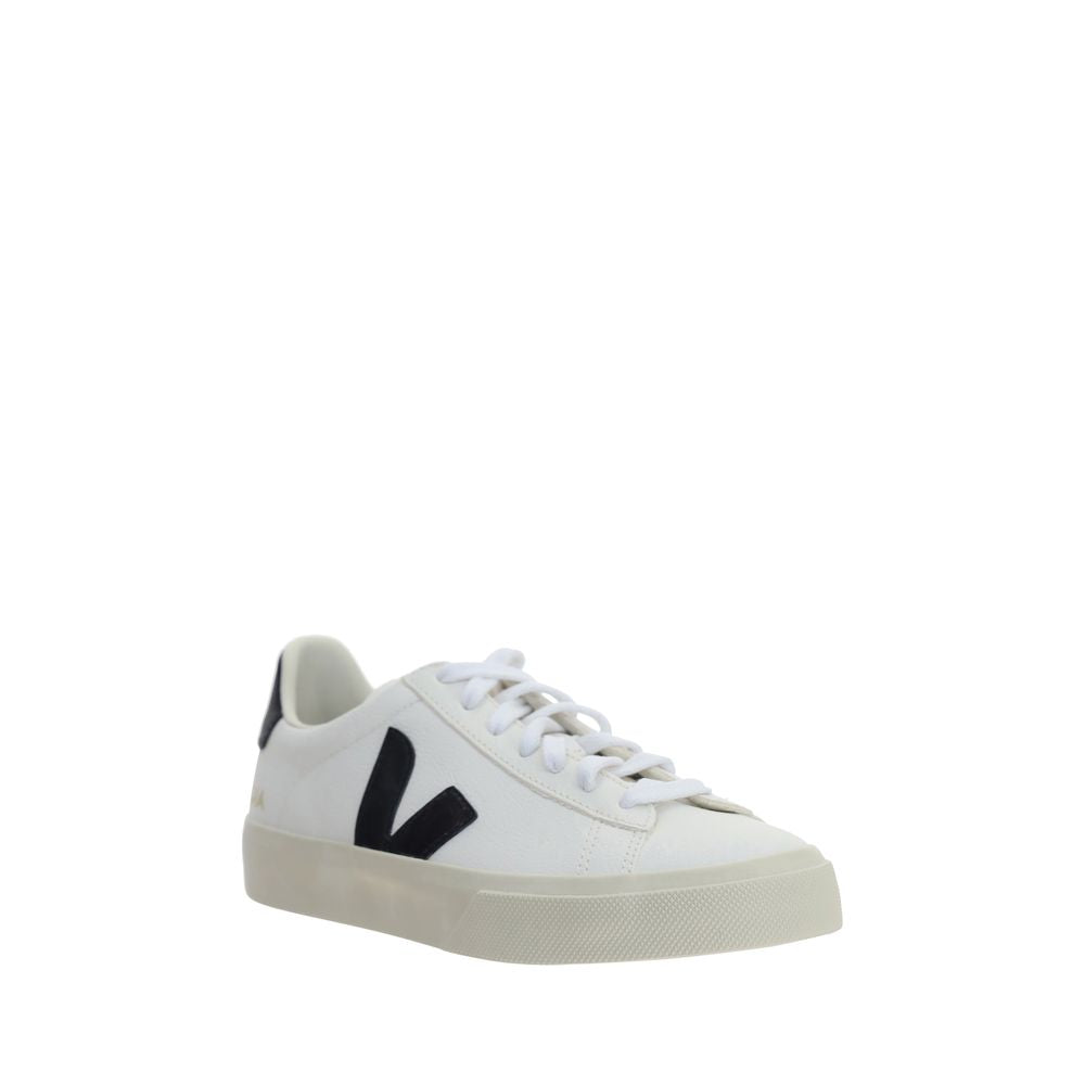 Veja White Calf Leather Low Top Sneakers