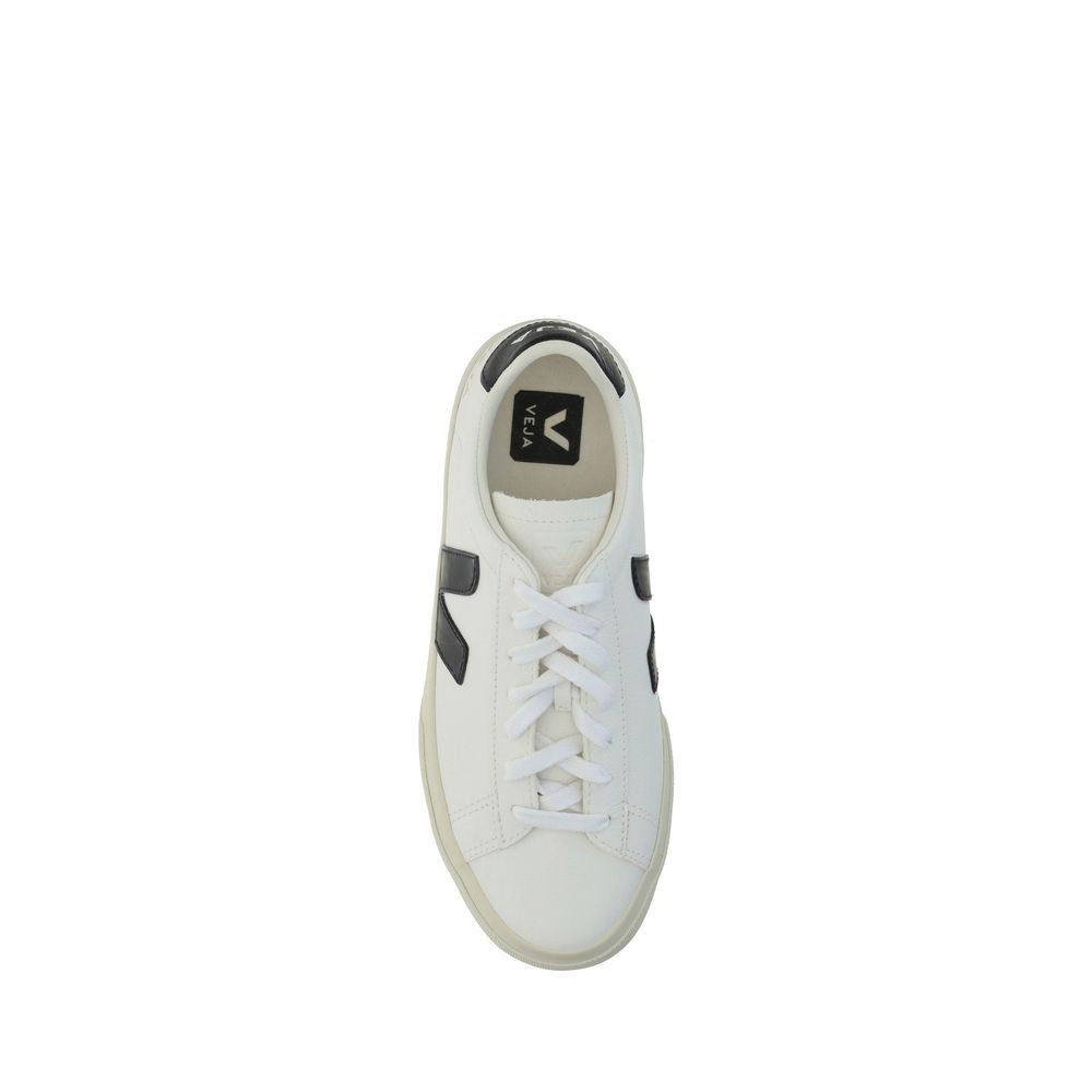 Veja White Calf Leather Low Top Sneakers