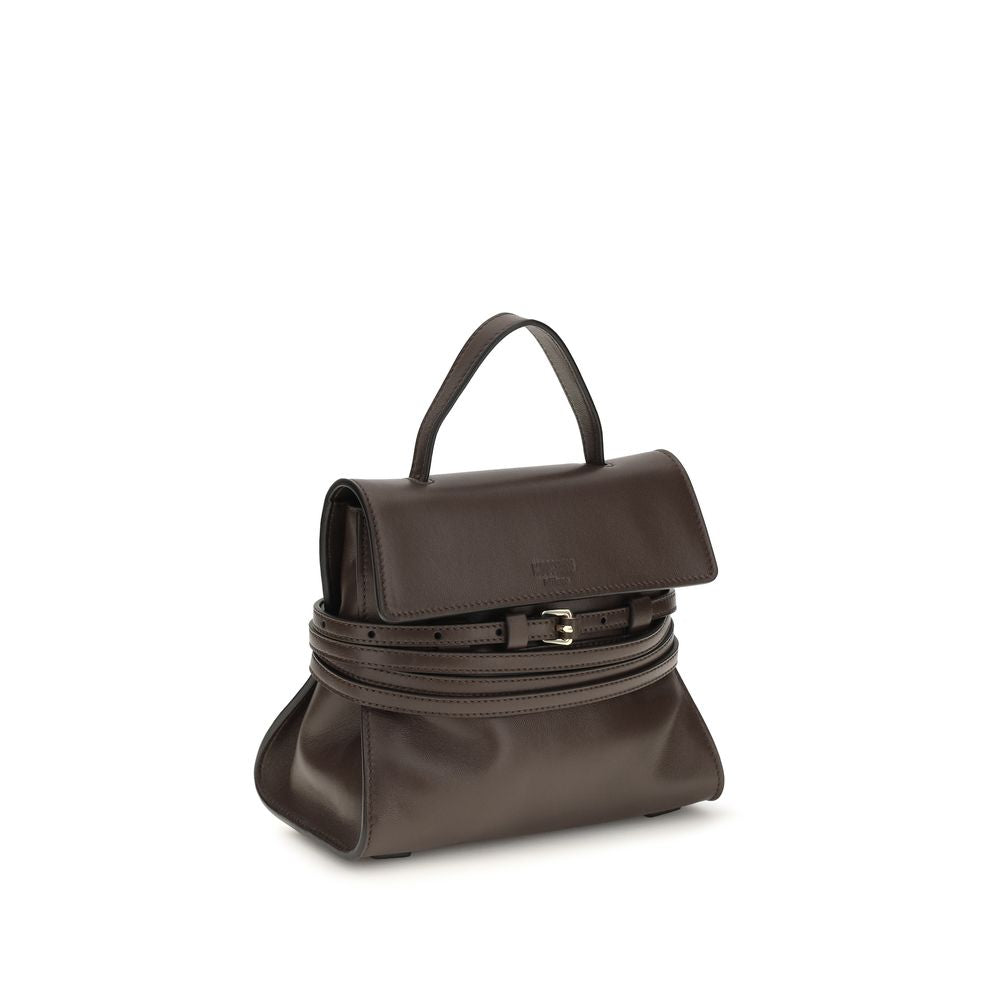 Moschino Handtasche aus braunem Ziegenleder
