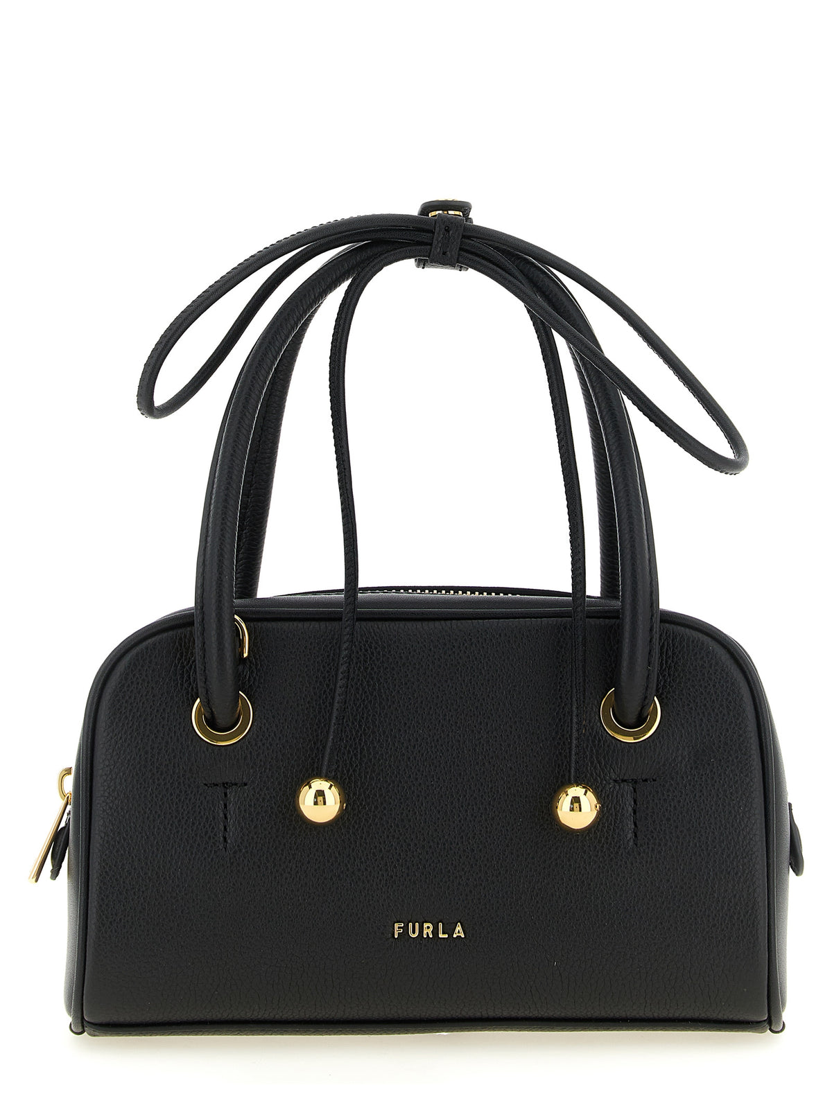 Furla  Poppy S Black Leather Handbag
