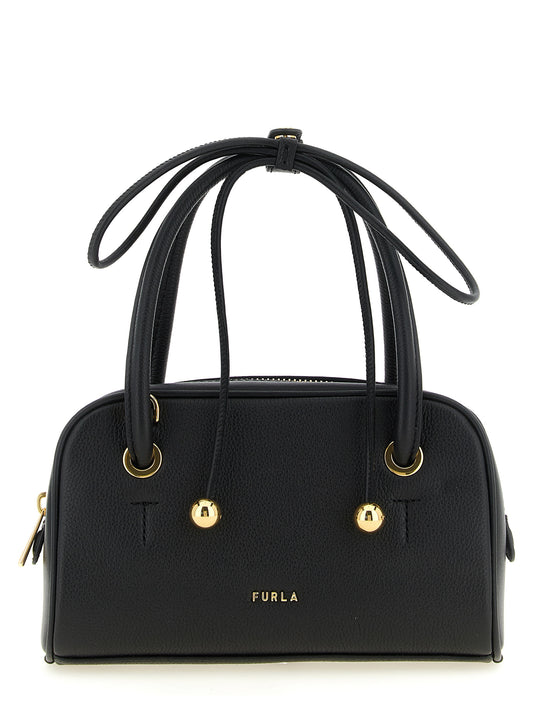 Furla  Poppy S Black Leather Handbag