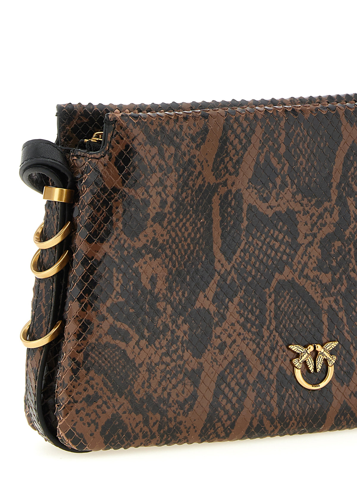 PINKO Crossbody-Tasche aus braunem Kalbsleder
