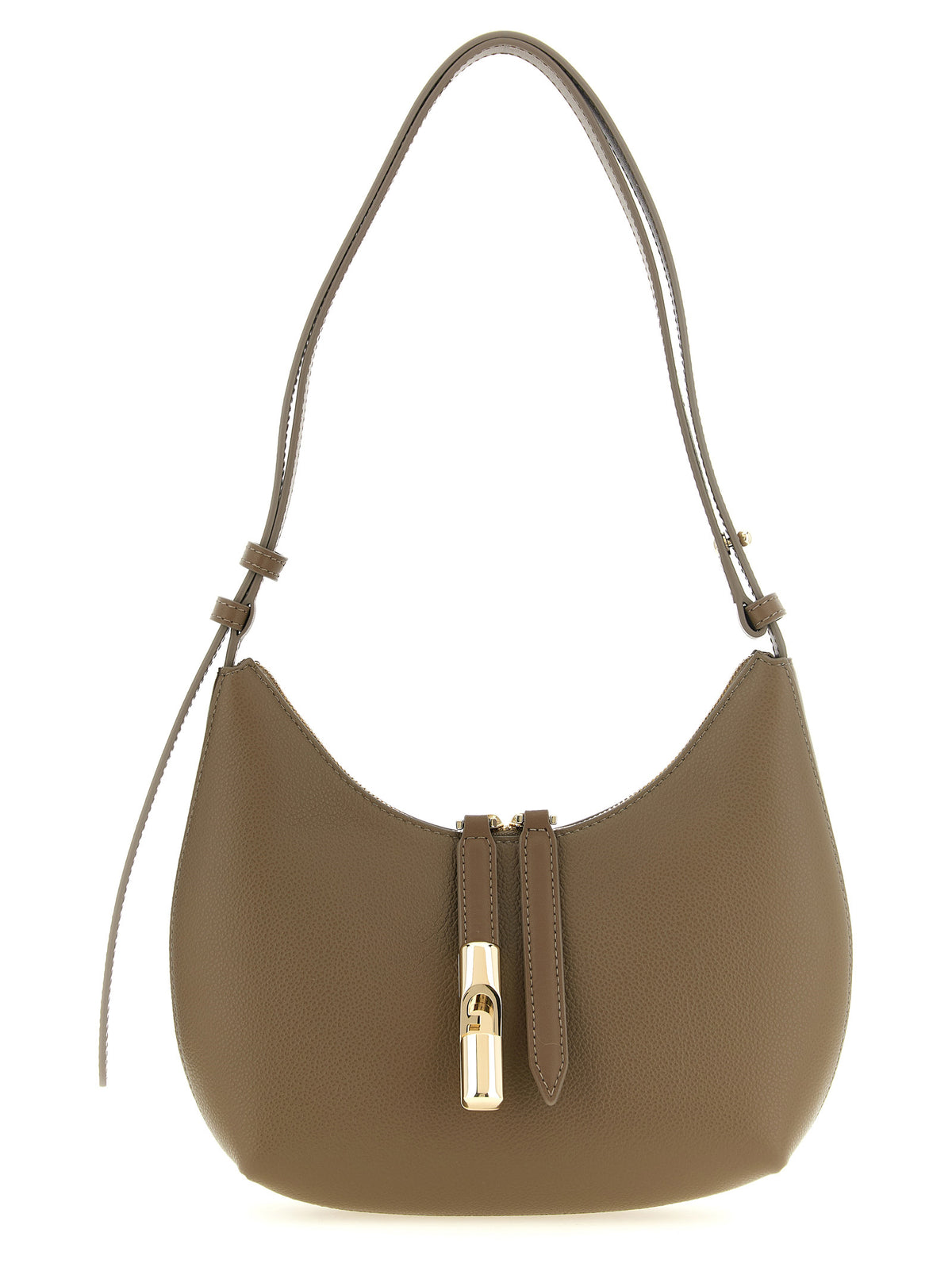 Furla Goccia S Beige Leather Handbag