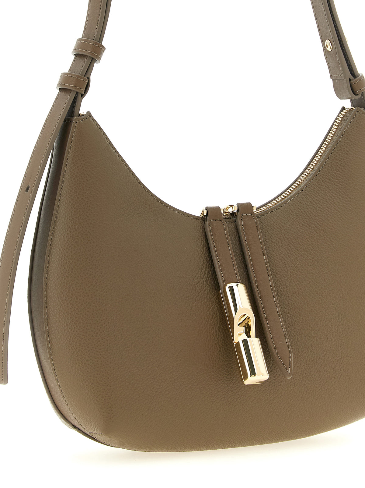 Furla Goccia S Beige Leather Handbag