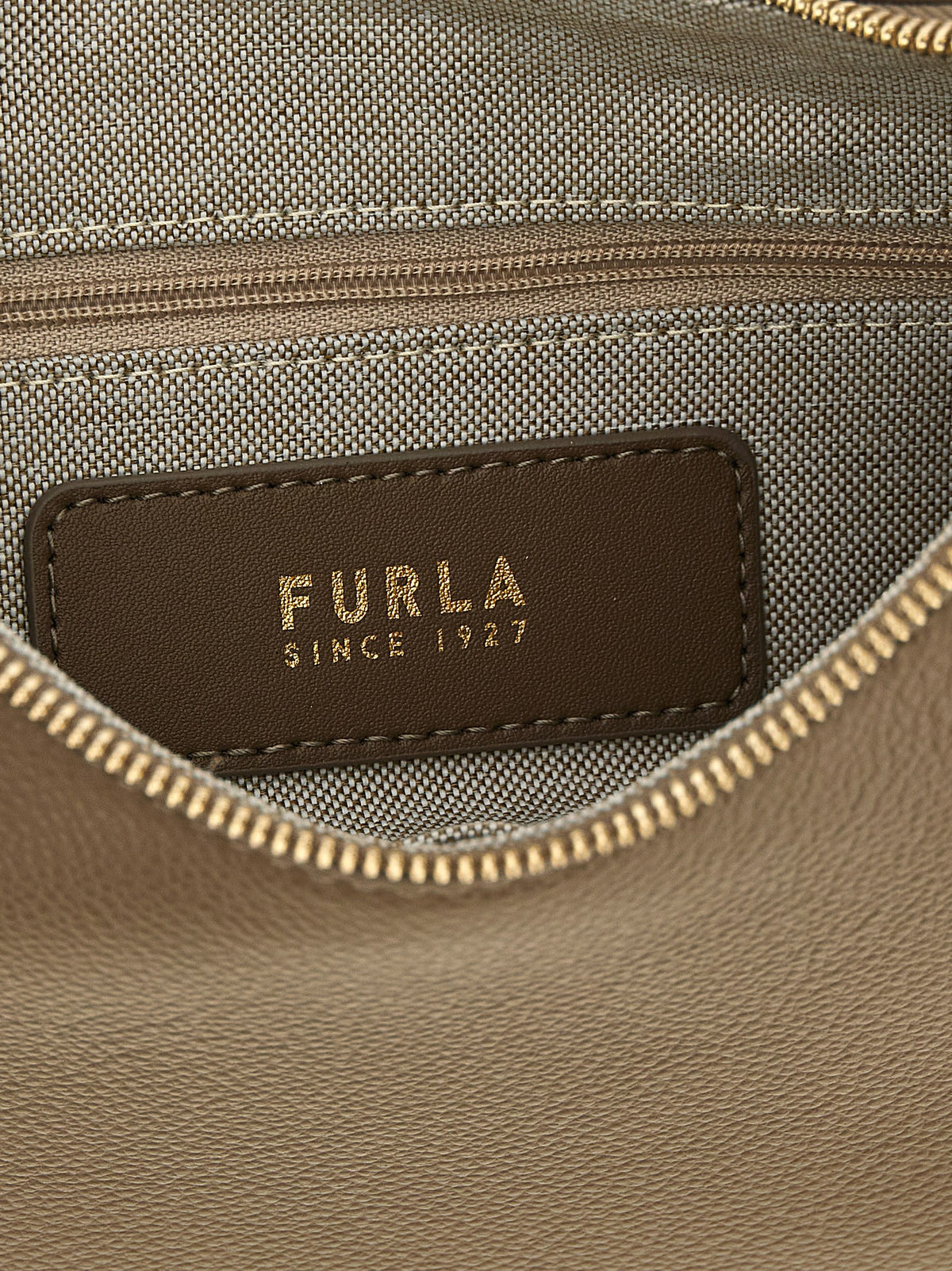 Furla Goccia S Beige Leather Handbag