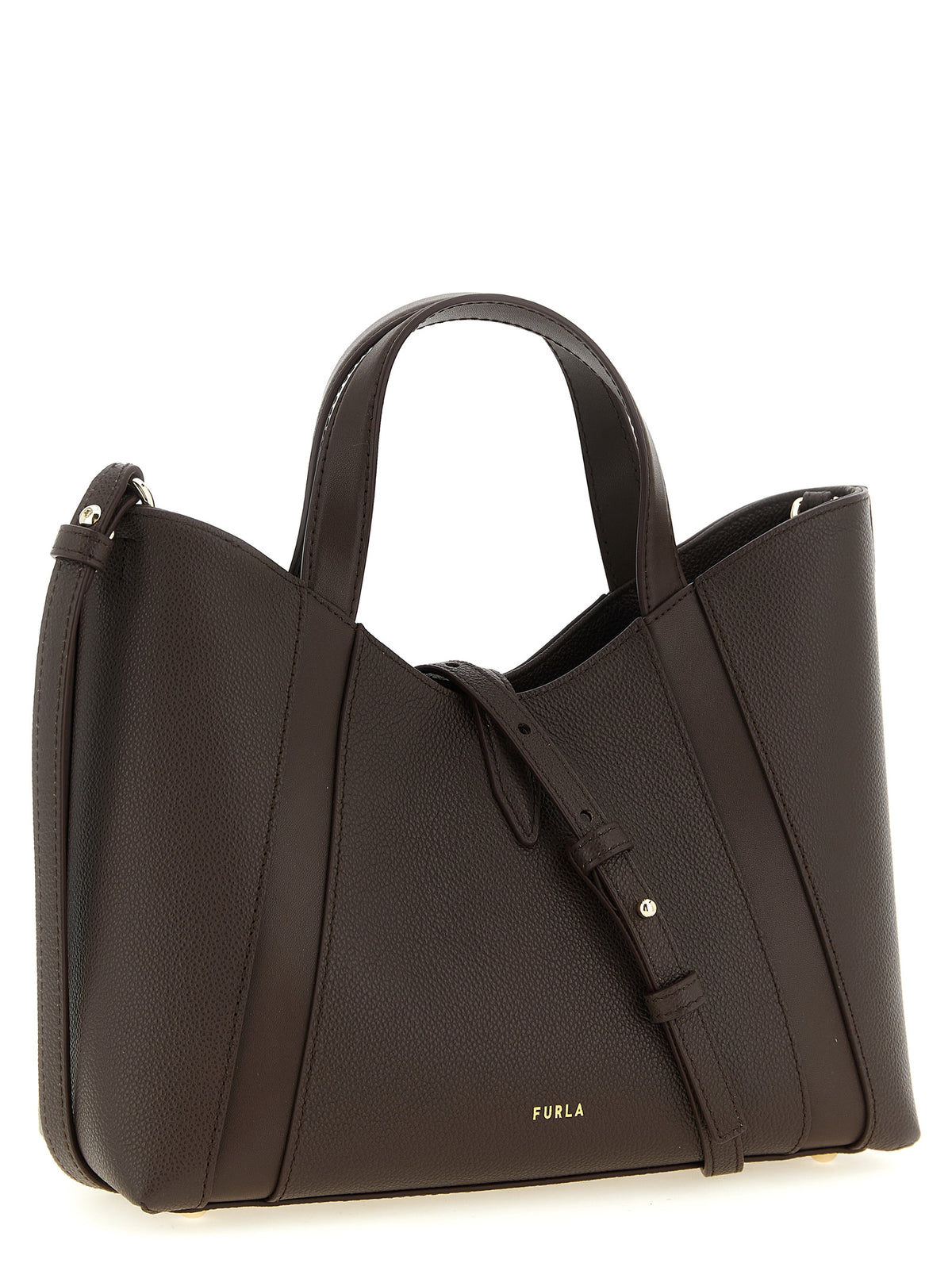 Furla Goccia S Brown Leather Handbag