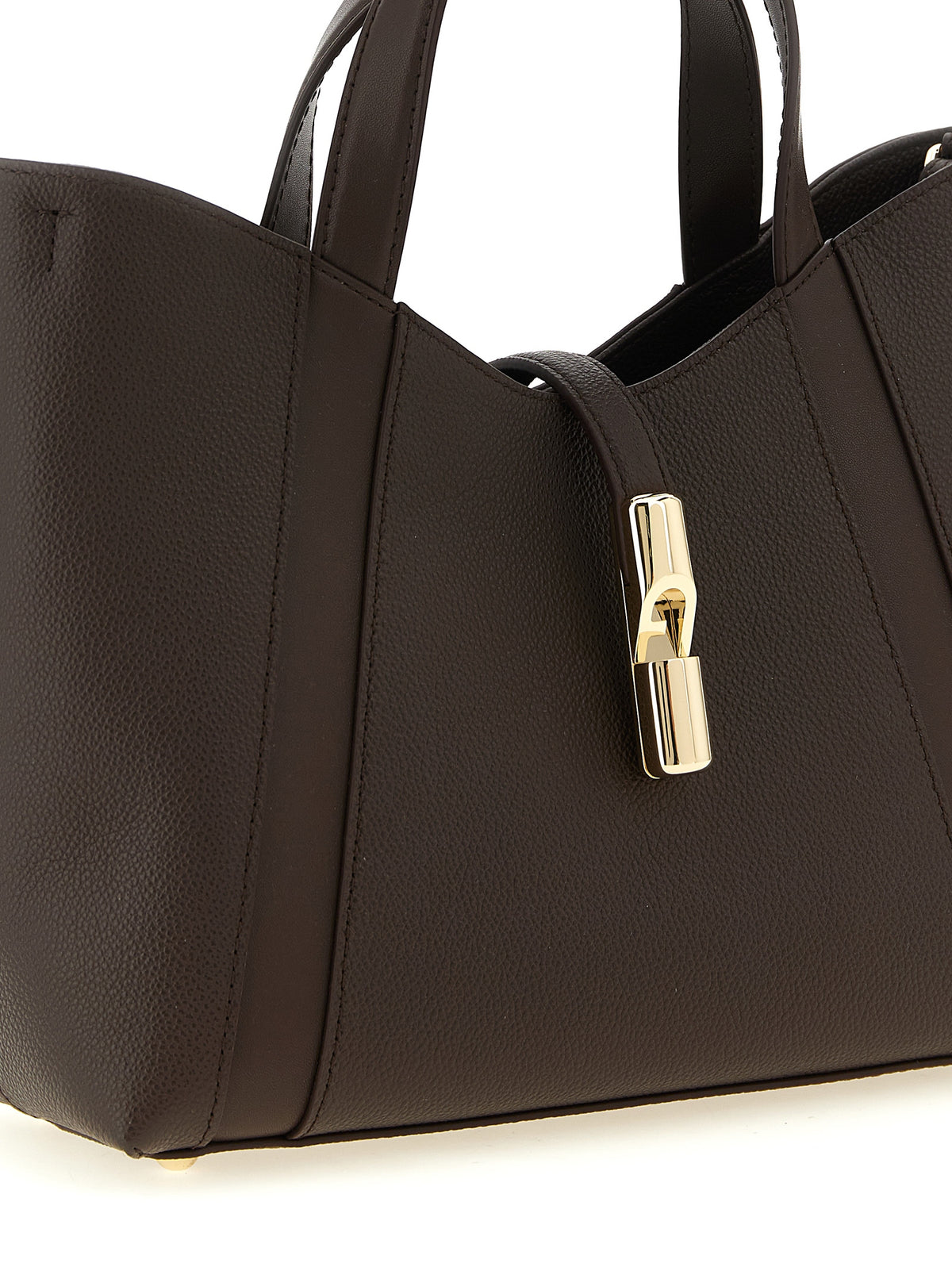 Furla Goccia S Brown Leather Handbag