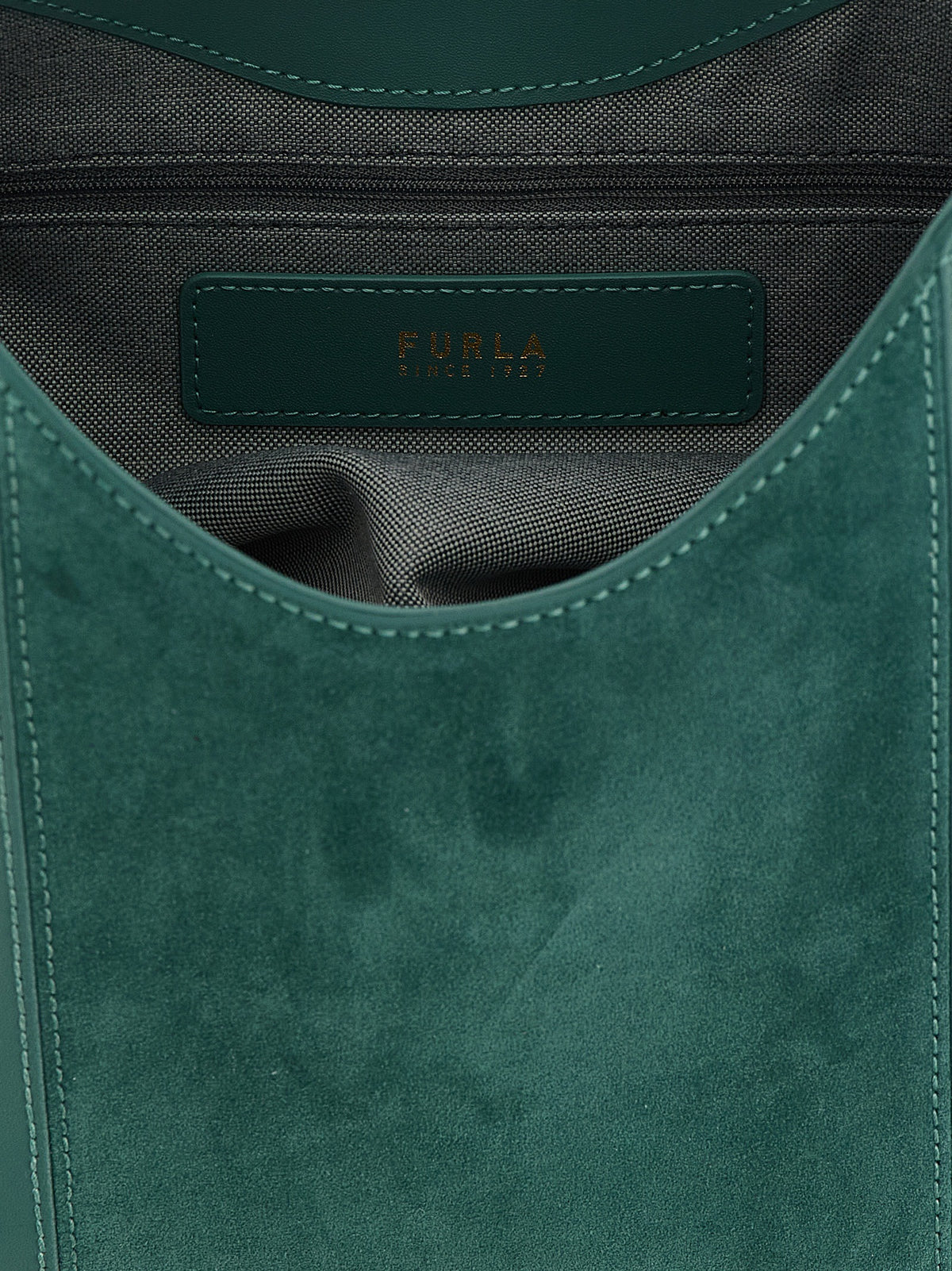 Furla Goccia M Green Leather Handbag