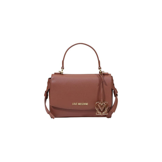 Love Moschino Handtasche aus braunem Polyethylen