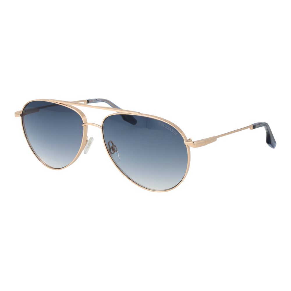 Trussardi Sonnenbrille aus goldfarbenem Edelstahl