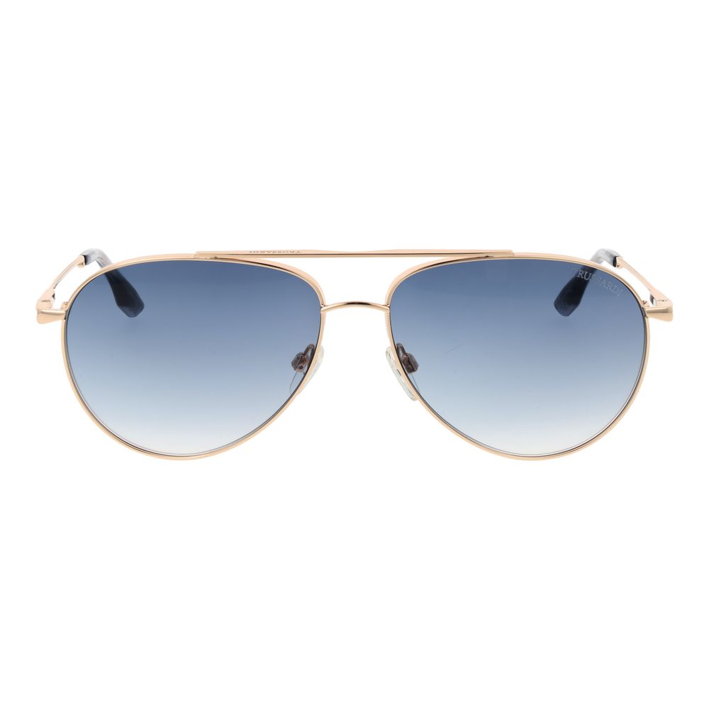 Trussardi Sonnenbrille aus goldfarbenem Edelstahl