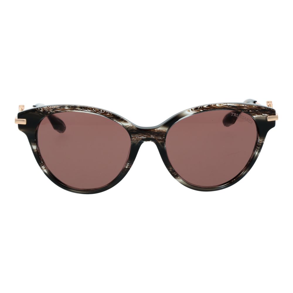 Trussardi Braune Acetat-Sonnenbrille