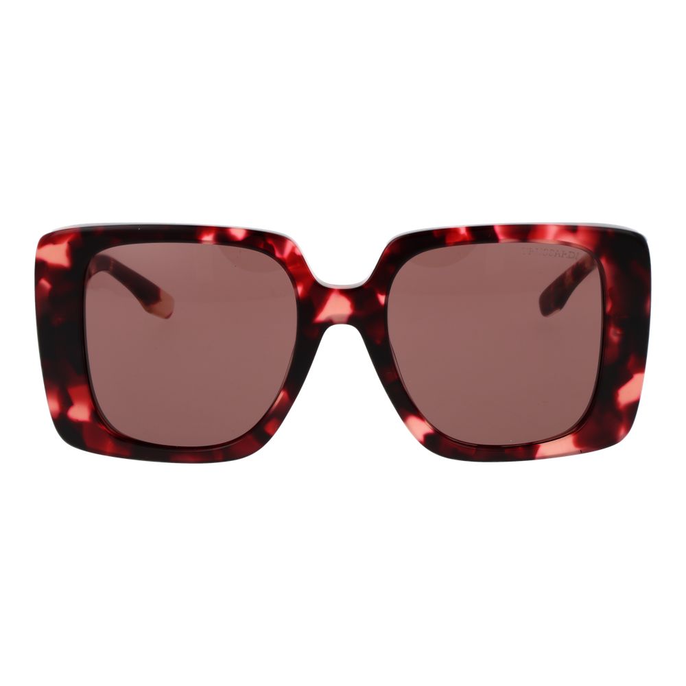 Trussardi burgunderrote Azetat-Sonnenbrille
