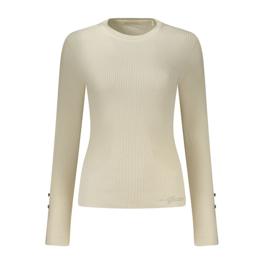 Guess Jeans Bianco Viskose Damenpullover