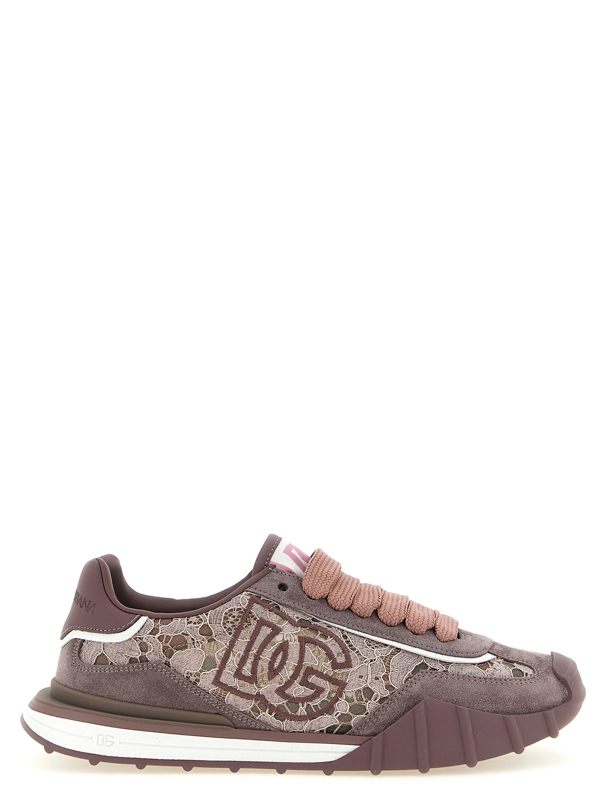 Dolce & Gabbana Lilafarbene Leder-Sneaker