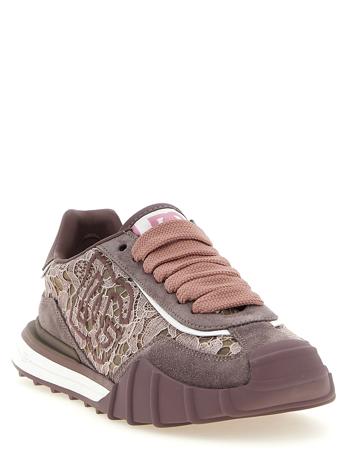 Dolce & Gabbana Lilafarbene Leder-Sneaker