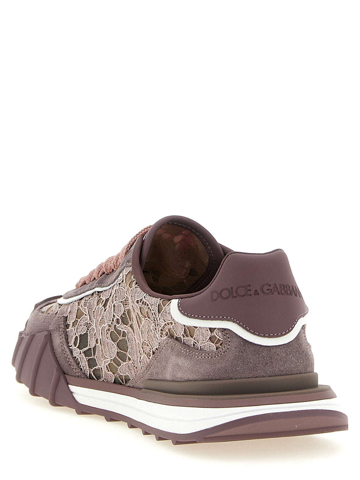 Dolce & Gabbana Lilafarbene Leder-Sneaker