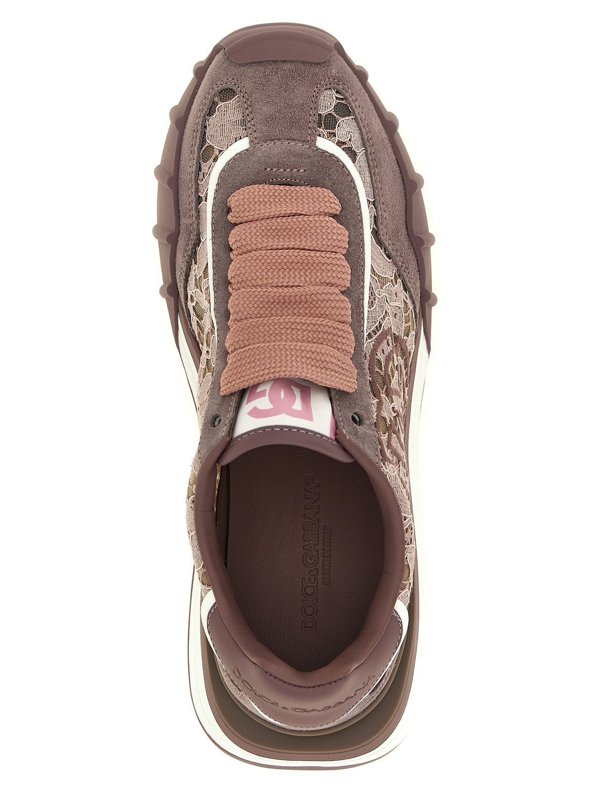 Dolce & Gabbana Lilafarbene Leder-Sneaker