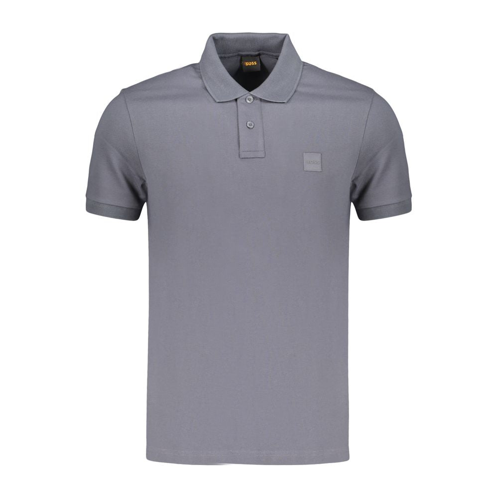 Hugo Boss Gray Cotton Men's Polo Shirt