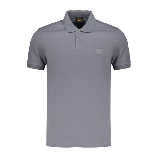 Hugo Boss Gray Cotton Men's Polo Shirt