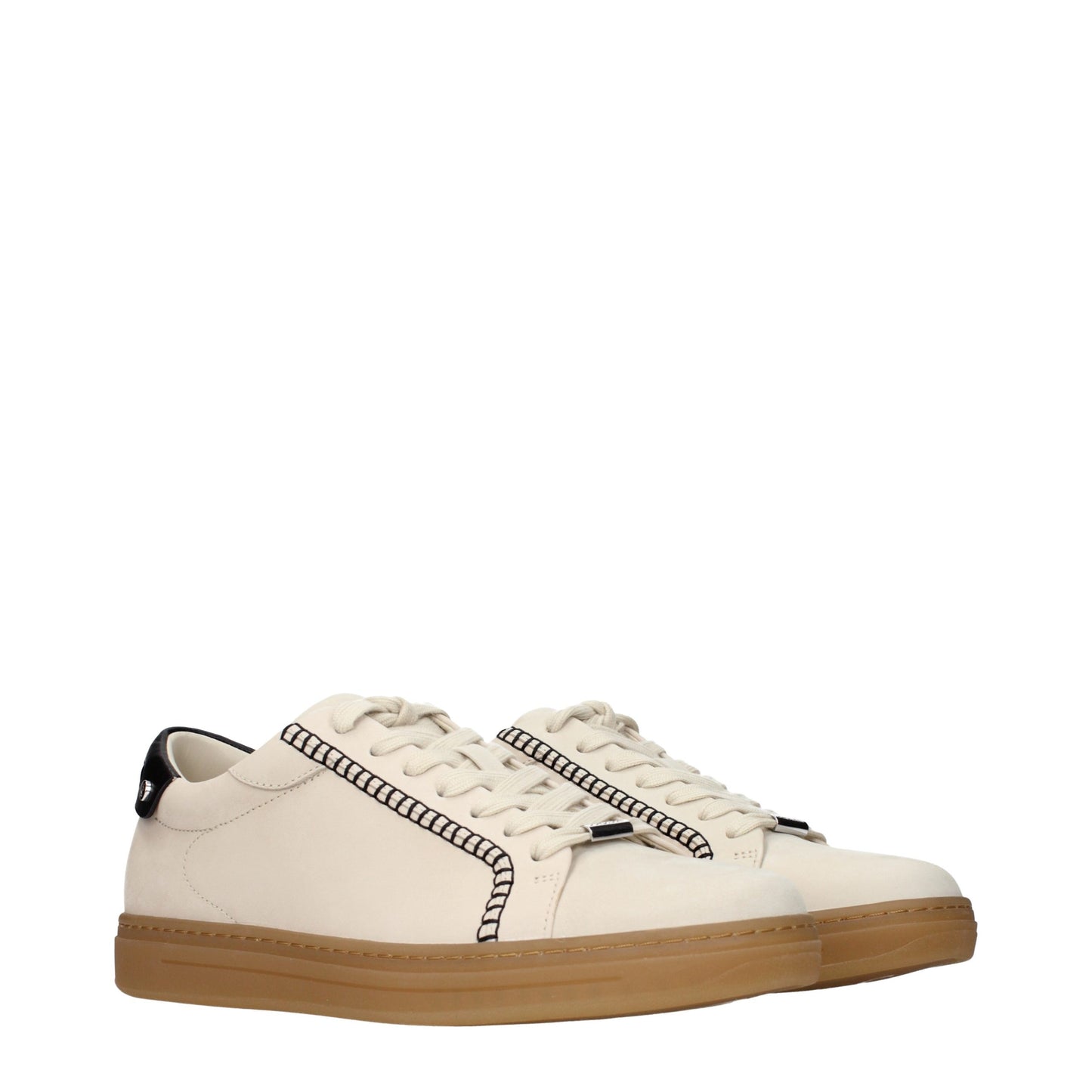 Jimmy Choo Beige Leather Sneakers