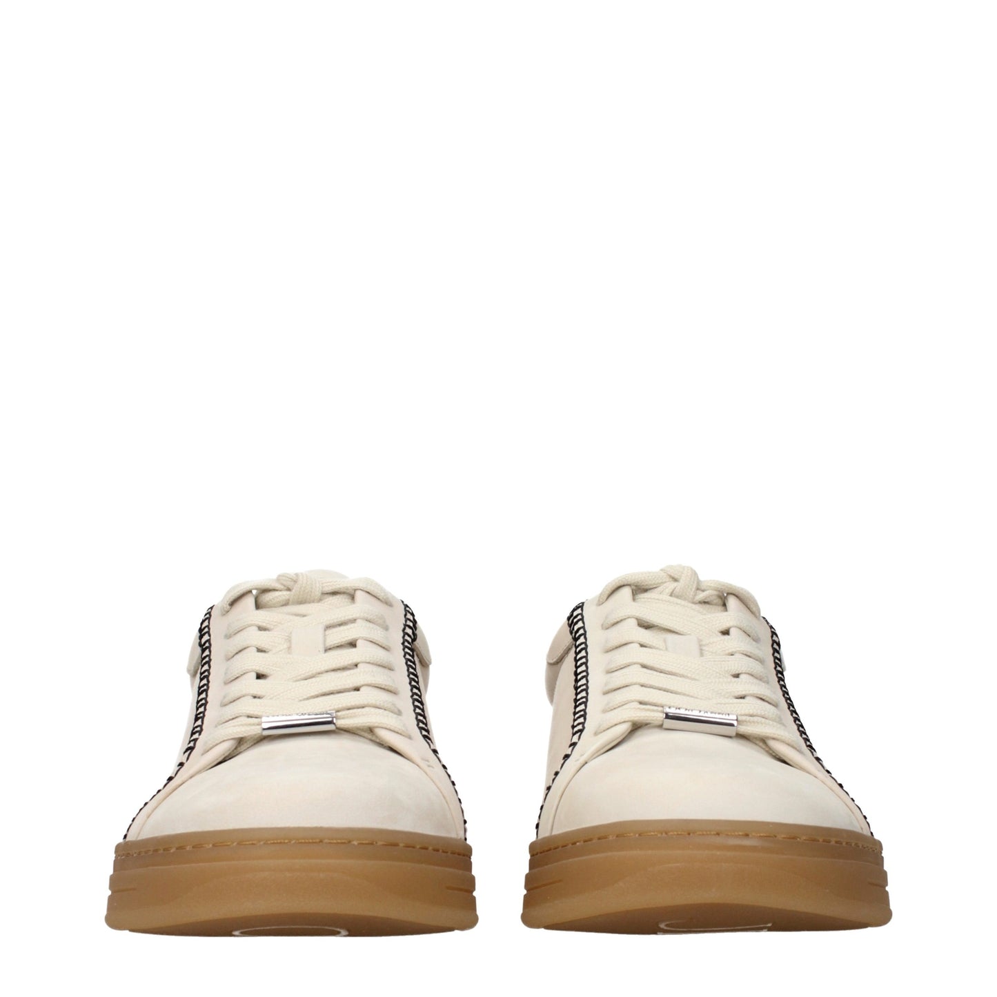 Jimmy Choo Beige Leather Sneakers