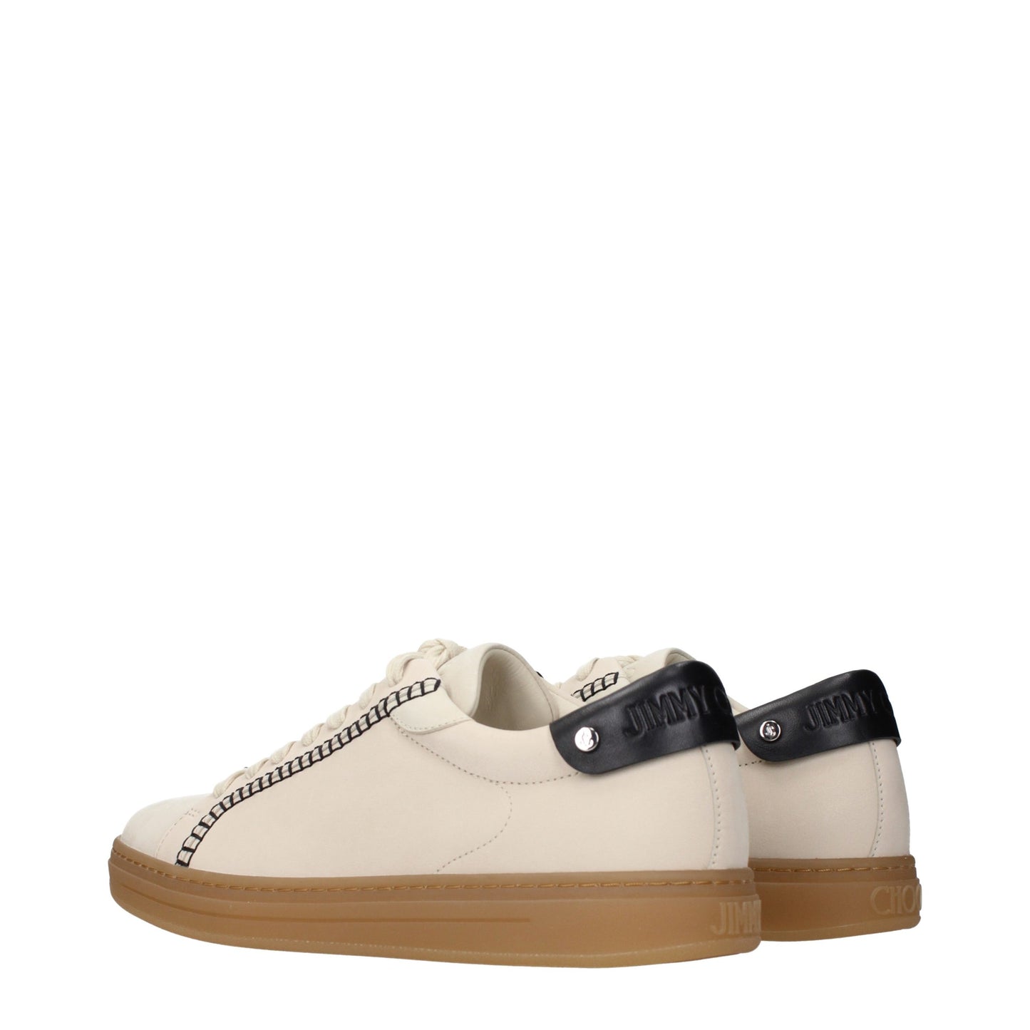 Jimmy Choo Beige Leather Sneakers