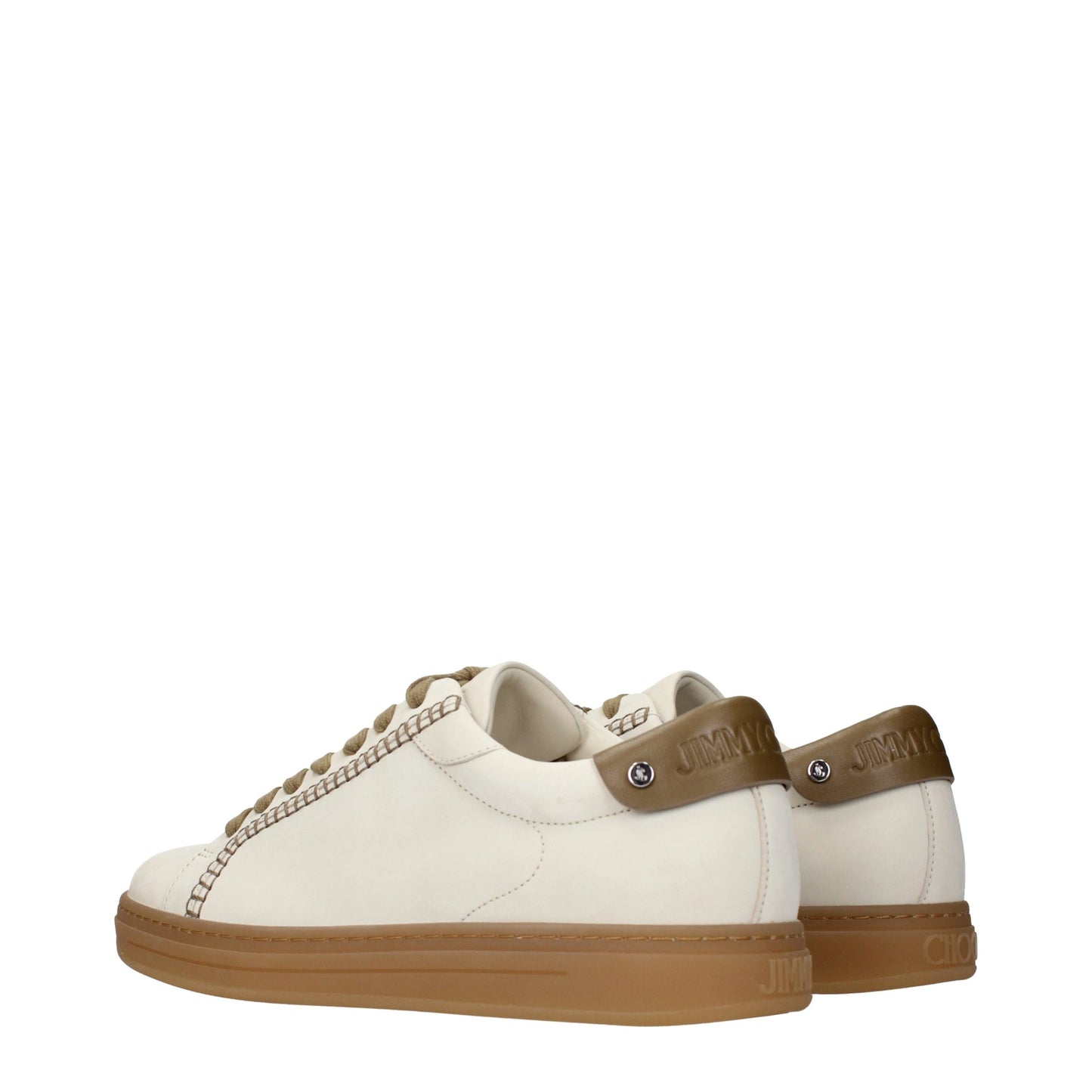 Jimmy Choo Beige Leather Sneakers